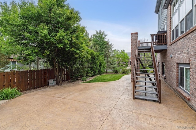 26155 E Euclid Dr, Aurora, CO 80016 - view of patio / terrace featuring stairway