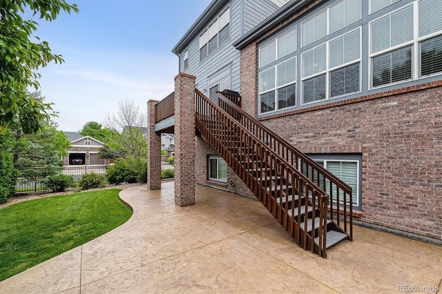 26155 E Euclid Dr, Aurora, CO 80016 - view of patio / terrace with stairs