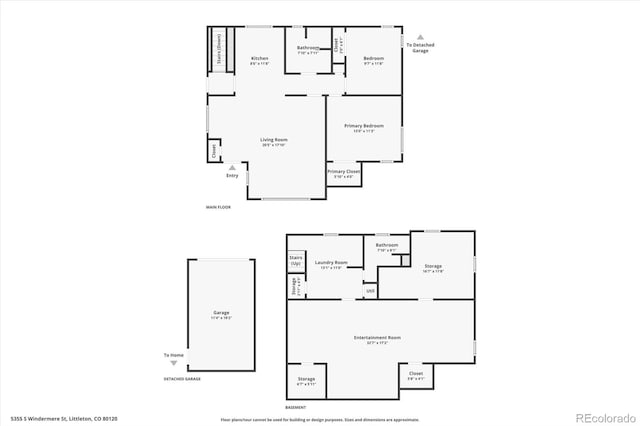 5355 S Windermere St, Littleton, CO 80120 - floor plan / room layout