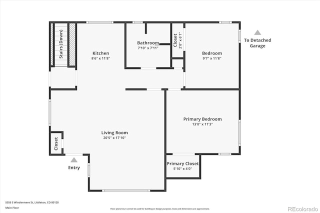 5355 S Windermere St, Littleton, CO 80120 - property floor plan