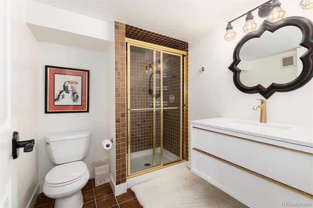 1 Club Ln, Littleton, CO 80123 - full bath with vanity, a stall shower, and tile patterned flooring