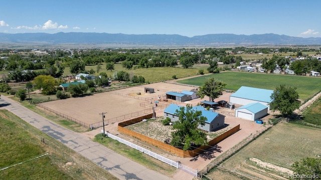 bird's eye view featuring a mountain view