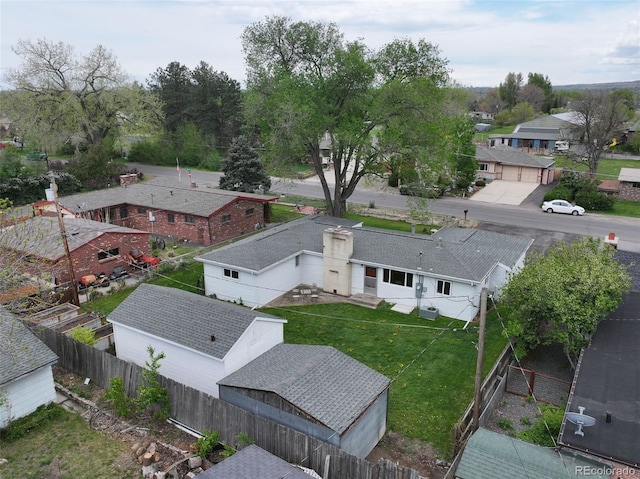 aerial view of residential area