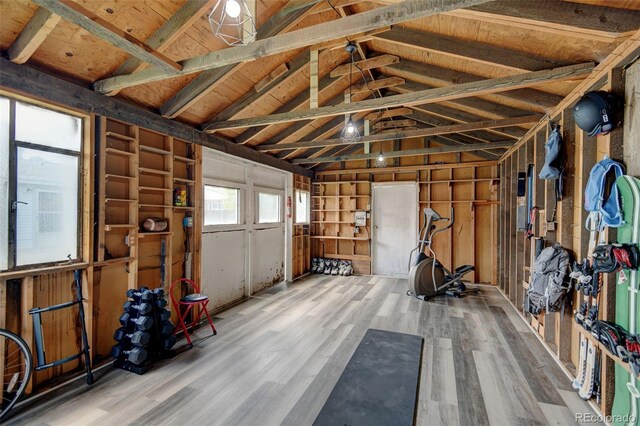 view of storage area