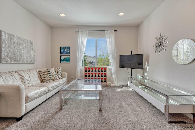 5251 Silver Hare Ct, Castle Rock, CO 80104 - carpeted living room featuring baseboards and recessed lighting