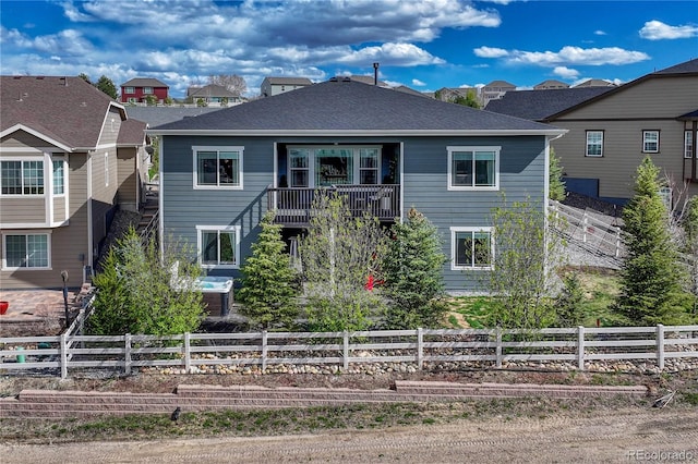5251 Silver Hare Ct, Castle Rock, CO 80104 - back of property with fence and cooling unit
