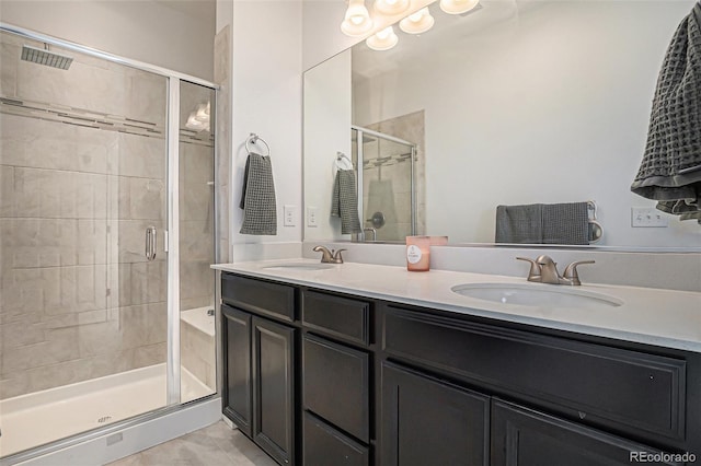 14700 E 104th Ave Unit 1105, Commerce City, CO 80022 - full bath with a stall shower and double vanity