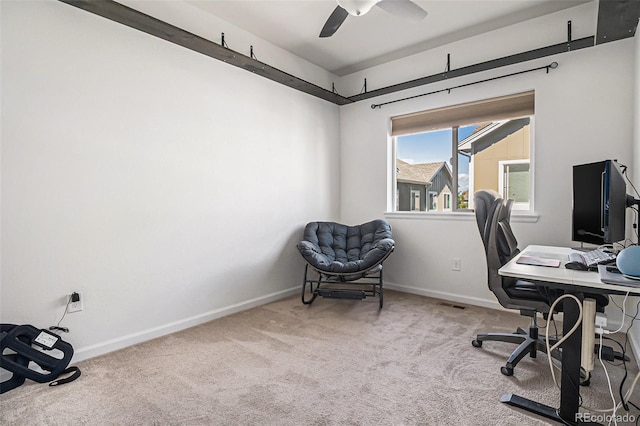 14700 E 104th Ave Unit 1105, Commerce City, CO 80022 - office space with carpet, baseboards, and a ceiling fan