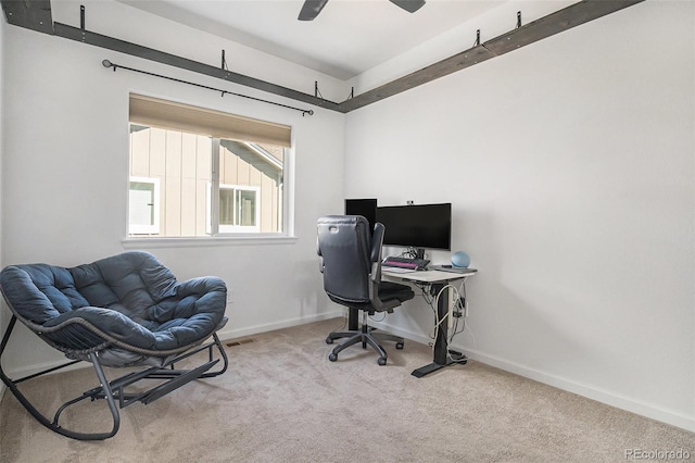 14700 E 104th Ave Unit 1105, Commerce City, CO 80022 - carpeted office with baseboards and ceiling fan