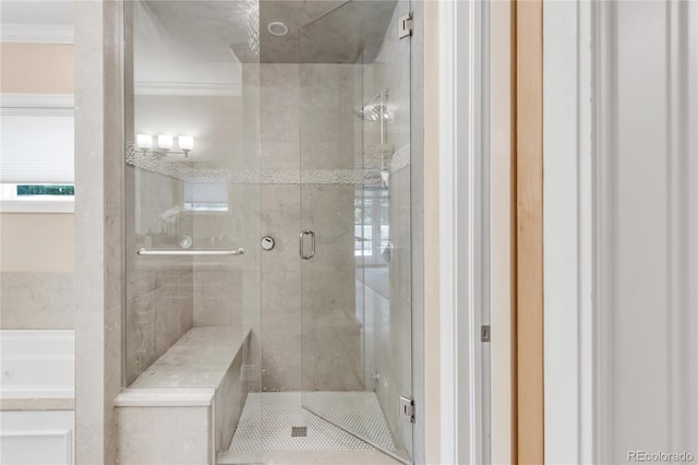 1824 Pearl St Unit B, Boulder, CO 80302 - full bath featuring a stall shower and ornamental molding