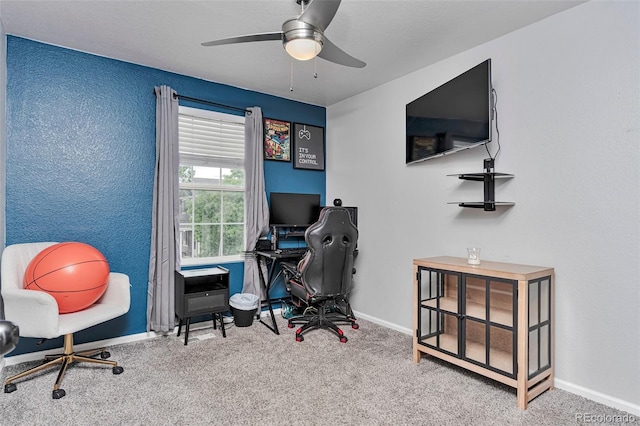 10042 Hudson St, Thornton, CO 80229 - carpeted office space with ceiling fan and baseboards