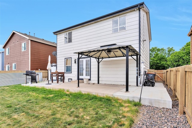 10042 Hudson St, Thornton, CO 80229 - back of house with a gazebo, a patio, and french doors