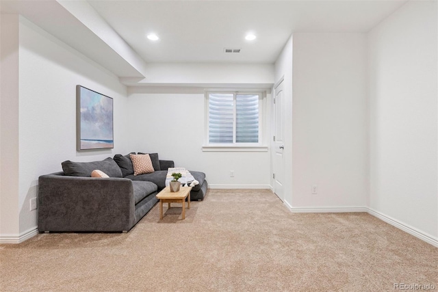 4190 W Alameda Ave, Denver, CO 80219 - living area with carpet flooring, baseboards, and recessed lighting