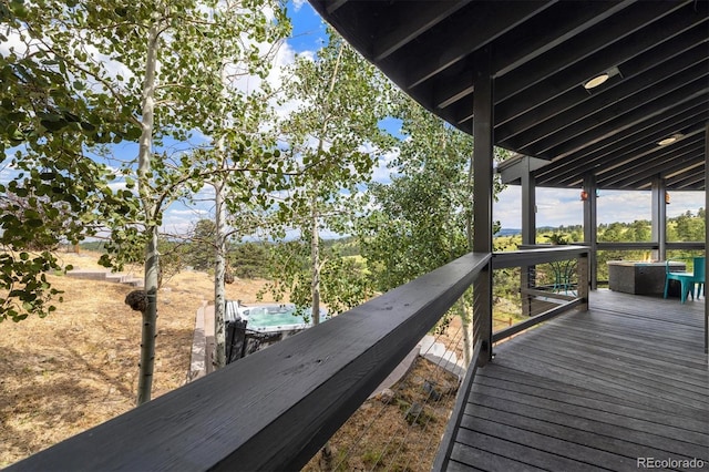 5607 Crawford Gulch Rd, Golden, CO 80403 - view of wooden deck