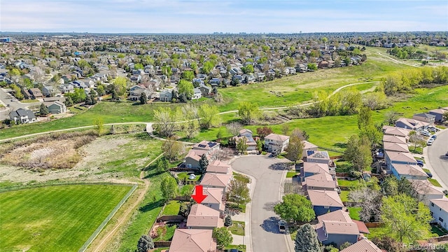 aerial perspective of suburban area