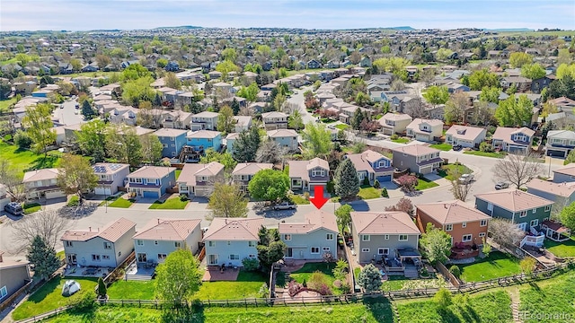 aerial perspective of suburban area