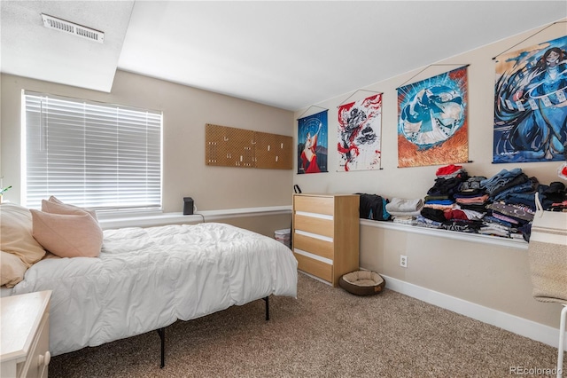 bedroom featuring carpet flooring