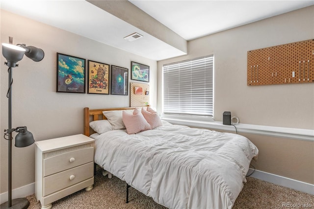 bedroom with carpet