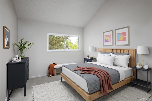 10572 E Orchard Pl, Englewood, CO 80111 - carpeted bedroom featuring vaulted ceiling and baseboards