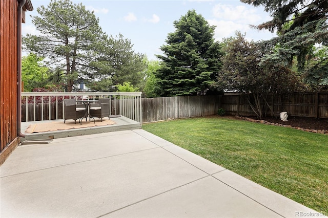 10572 E Orchard Pl, Englewood, CO 80111 - view of yard featuring outdoor dining area and a patio area