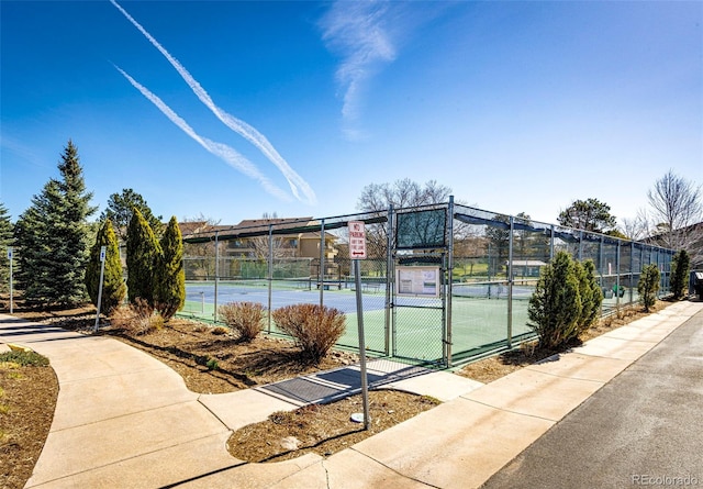 view of tennis court