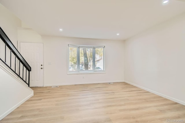 interior space featuring light wood-type flooring