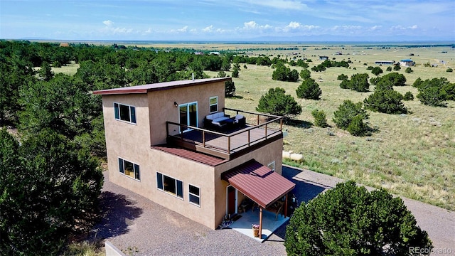 bird's eye view featuring a rural view