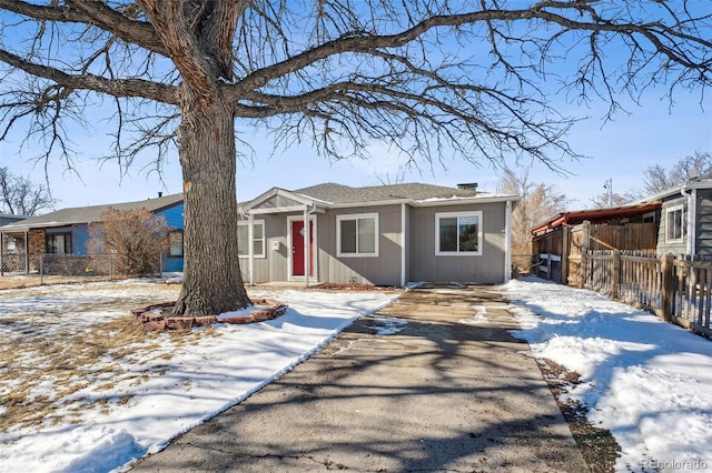 view of ranch-style house