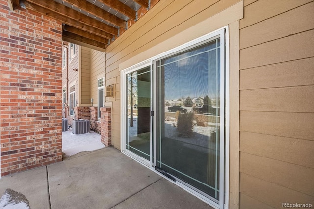 view of patio with central AC