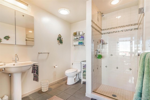 1401 Wewatta St Unit 806, Denver, CO 80202 - full bathroom with a shower stall and tile patterned floors