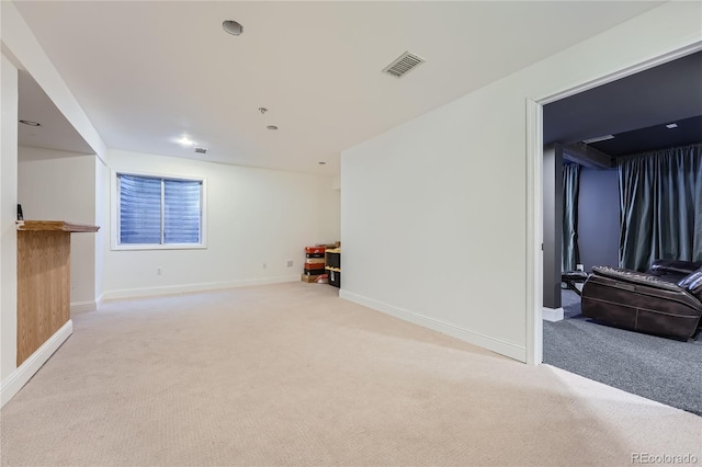 interior space with light colored carpet