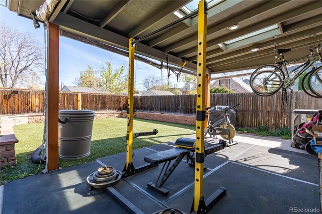 view of patio / terrace with a fenced backyard