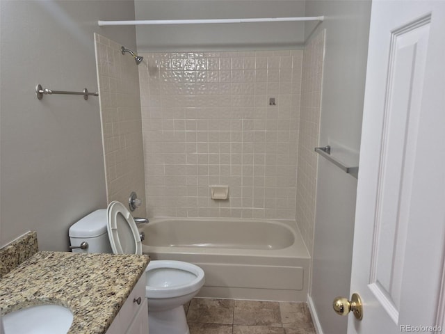2238 S Nile Ct, Aurora, CO 80014 - bathroom featuring toilet, vanity, and shower / bath combination