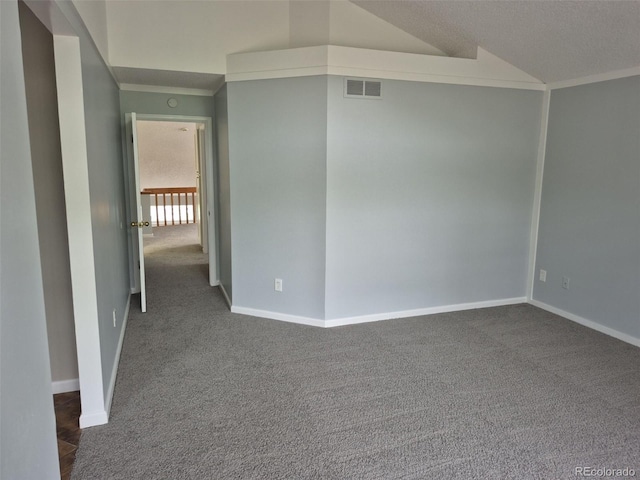 2238 S Nile Ct, Aurora, CO 80014 - spare room with dark colored carpet, baseboards, and ornamental molding