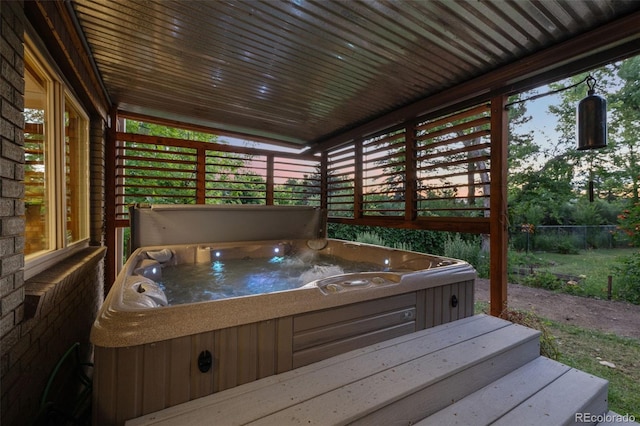 3 Twilight Dr, Wheat Ridge, CO 80215 - wooden deck featuring a hot tub