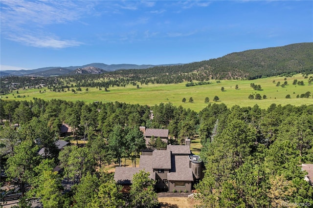 2289 Hiwan Dr, Evergreen, CO 80439 - bird's eye view of a mountainous background