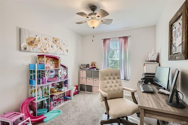 6187 Wescroft Ave, Castle Rock, CO 80104 - office space with a ceiling fan and carpet