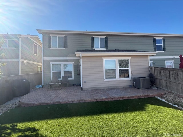 6187 Wescroft Ave, Castle Rock, CO 80104 - back of property featuring a patio and central AC unit