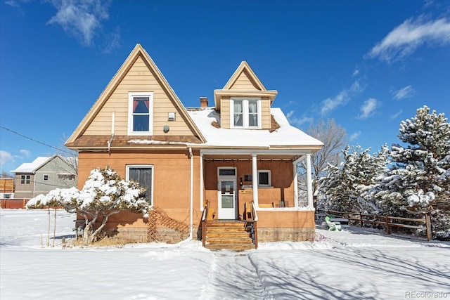 view of front of house with a porch