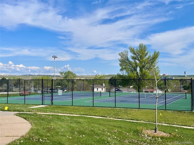 view of tennis court