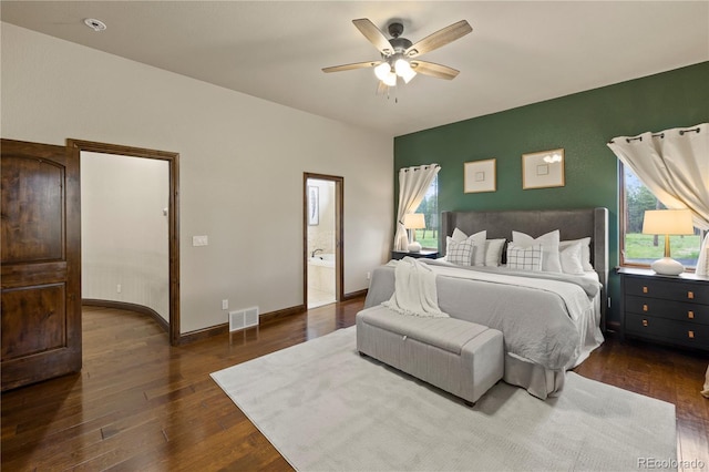 16104 Pole Pine Pt, Colorado Springs, CO 80908 - bedroom featuring wood finished floors and a ceiling fan