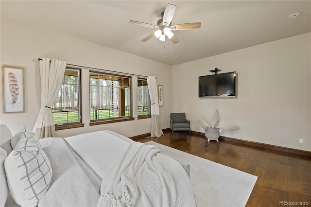 16104 Pole Pine Pt, Colorado Springs, CO 80908 - bedroom featuring hardwood / wood-style flooring and a ceiling fan