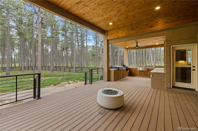 16104 Pole Pine Pt, Colorado Springs, CO 80908 - deck with exterior kitchen