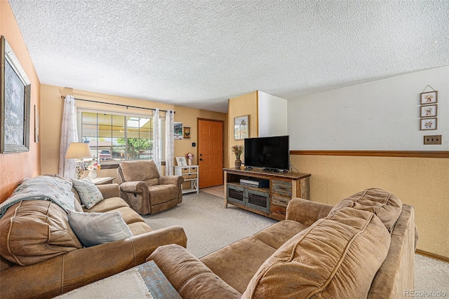 12244 Clermont Ct, Thornton, CO 80241 - carpeted living room with a textured ceiling