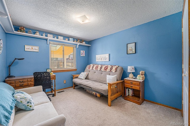 12244 Clermont Ct, Thornton, CO 80241 - carpeted bedroom featuring a textured ceiling and baseboards