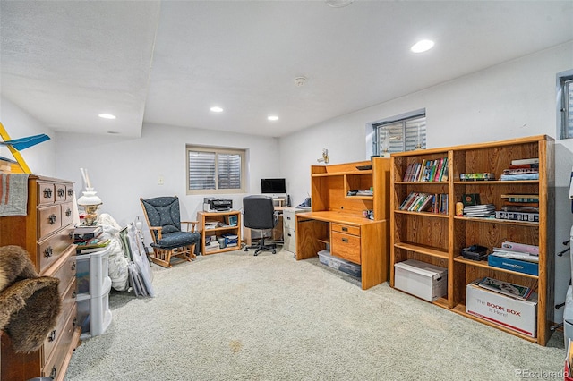 12244 Clermont Ct, Thornton, CO 80241 - office area with light colored carpet and recessed lighting