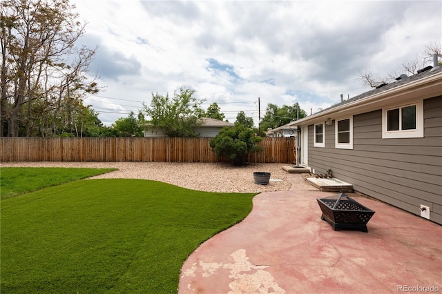 8240 Grandview Ave, Arvada, CO 80002 - view of yard with a patio area and a fire pit