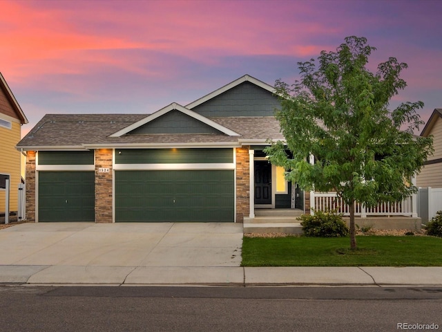 view of front of house featuring a garage