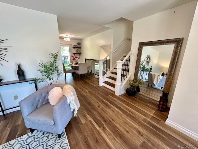 interior space featuring dark hardwood / wood-style flooring