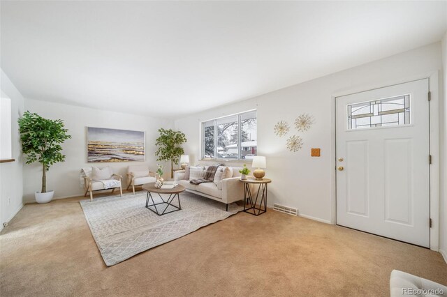 view of carpeted living room